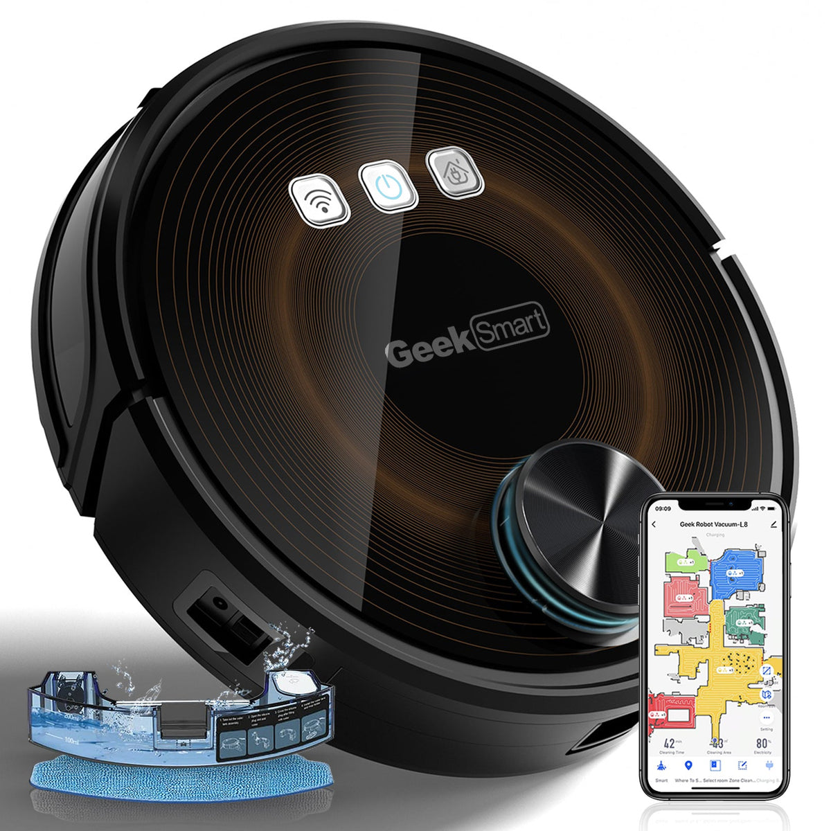 Geek Smart L8 Robot Vacuum Cleaner and Mop
