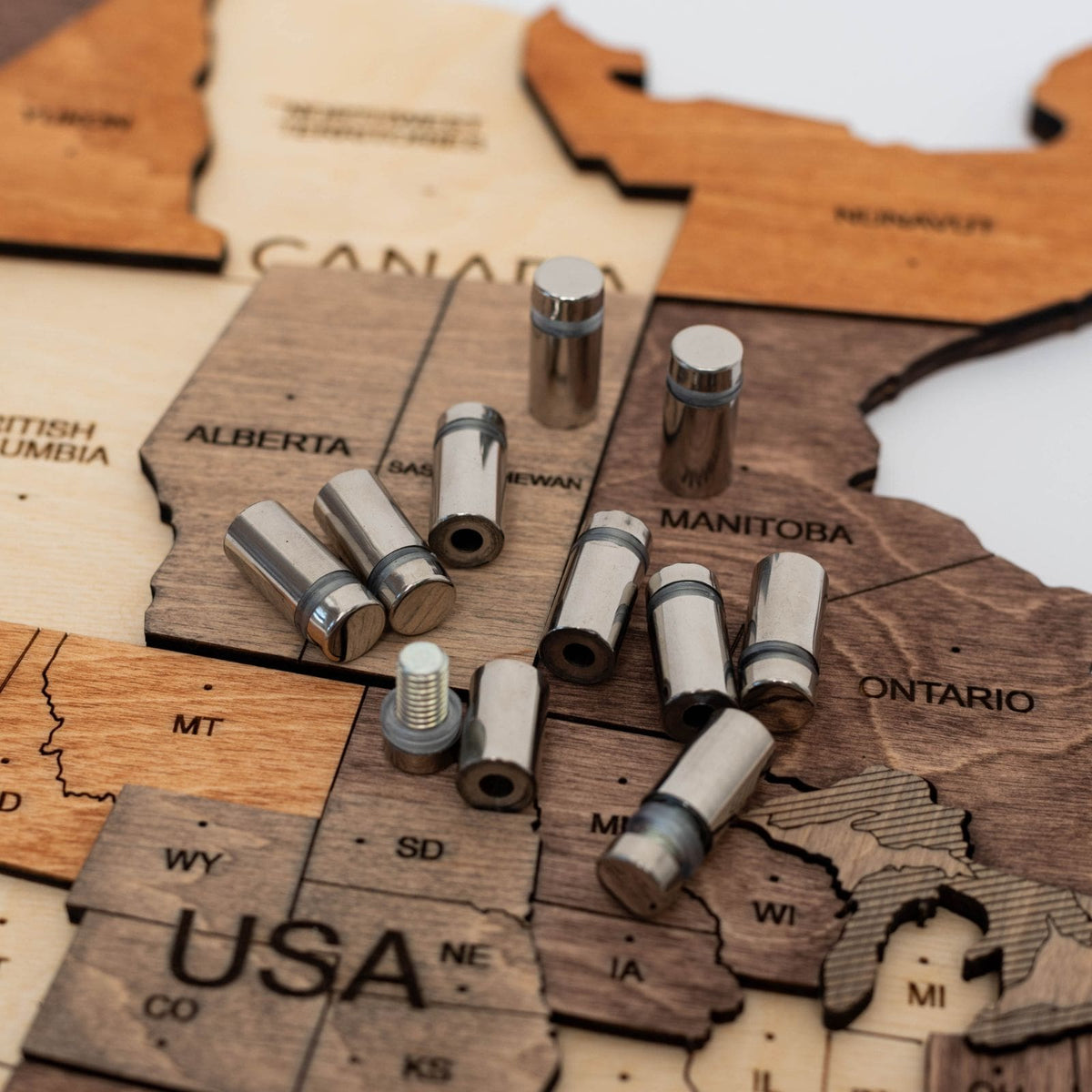 3D LED Wooden World Map 3.0 Multicolor (B2B)
