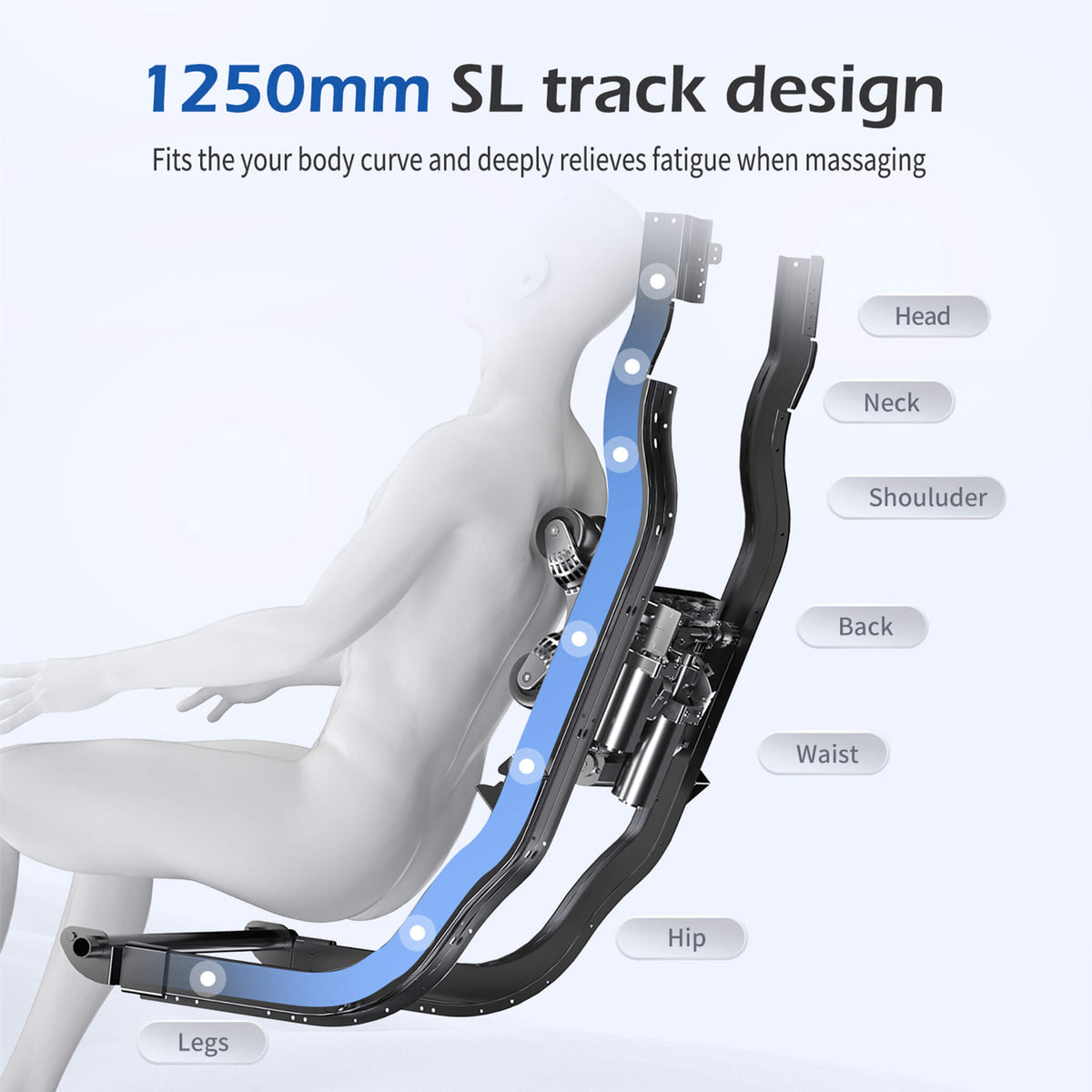 Bosscare Premium Full-Body Zero-Gravity Massage Chair With Ai Voice And App Control, Gray (SAK35970)