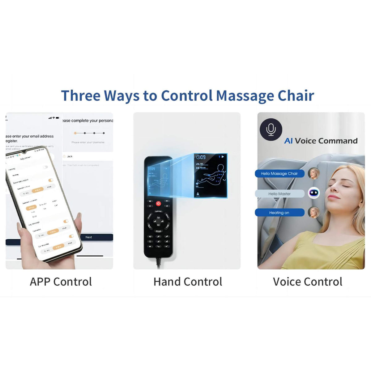 Bosscare Premium Full-Body Zero-Gravity Massage Chair With Ai Voice And App Control, Gray (SAK35970)